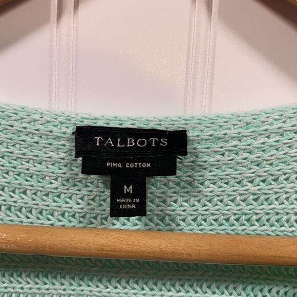 Talbots mint green knit sweater - Picture 2 of 3